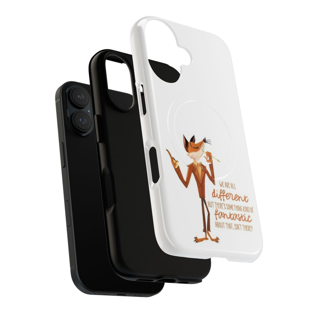 Fantastic Mr. Fox-inspired phone case with magnetic closure - Layers