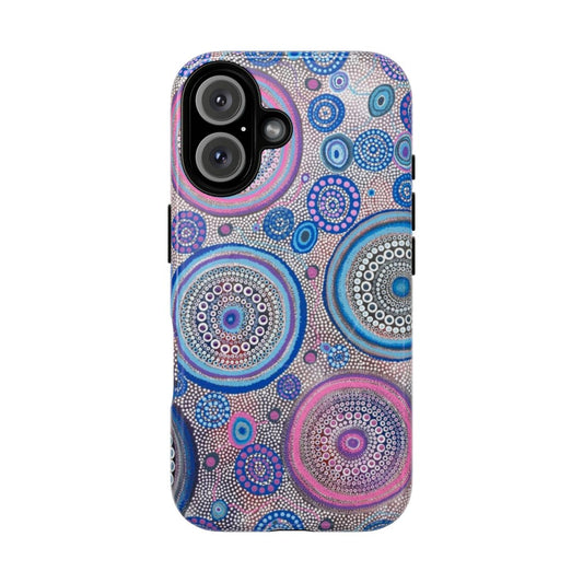 Magnetic tough phone case featuring Aboriginal-inspired "Seven Sisters Dreaming" artwork by Renee Clifton