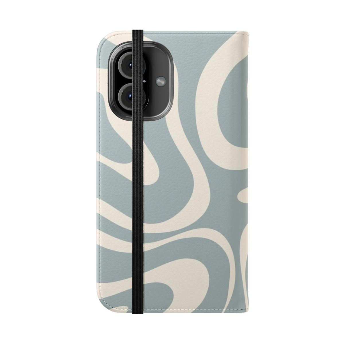 Stylish abstract pattern design on a flip phone case - Folded Front