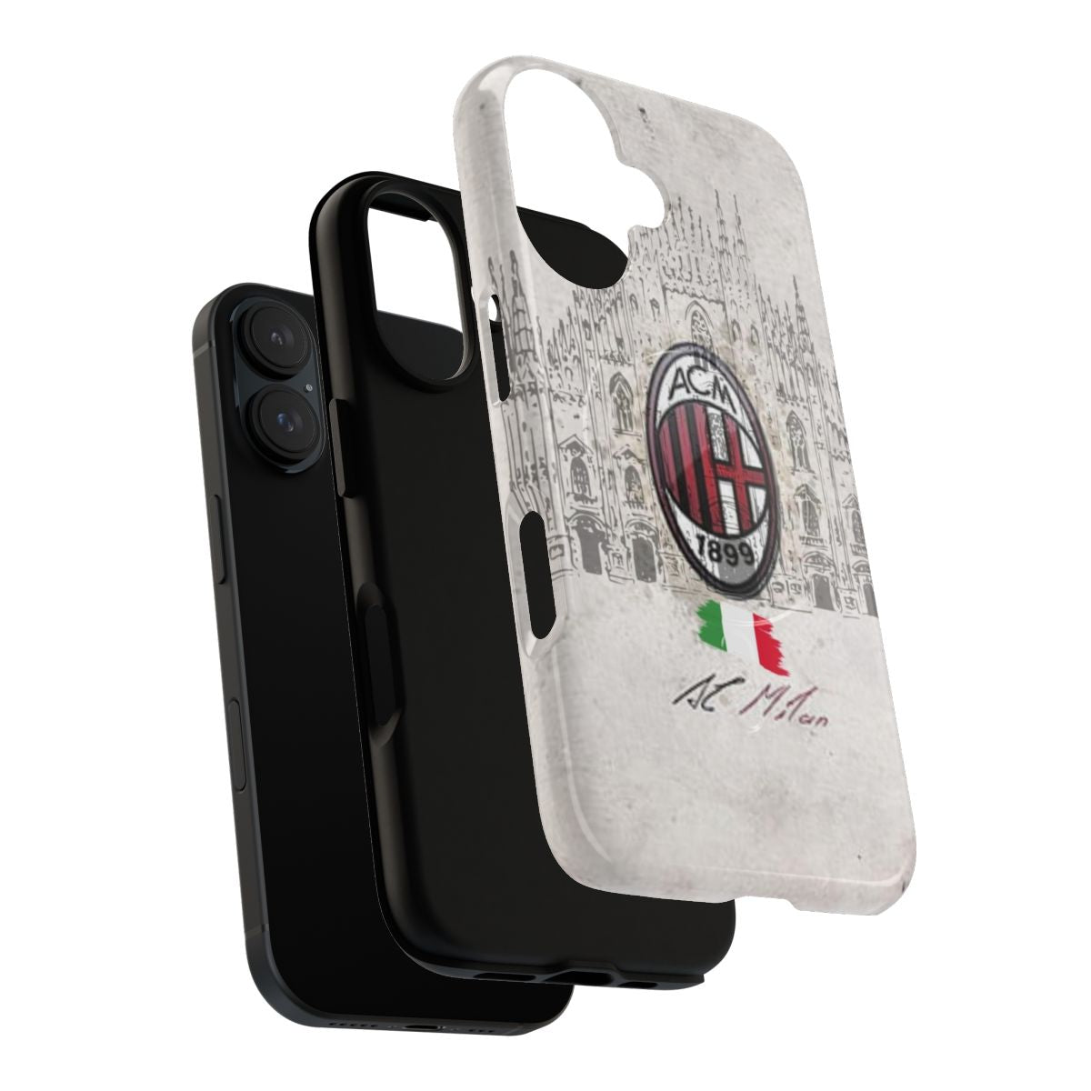 AC Milan-inspired phone case with a magnetic tough design - Layers