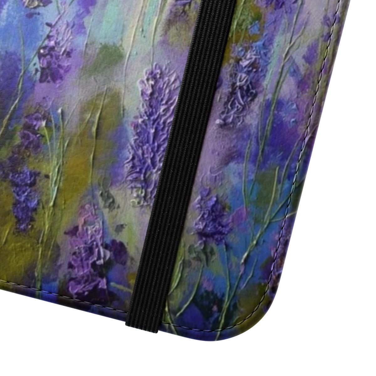 Lavender field landscape impressionist-style phone case cover - Close Up