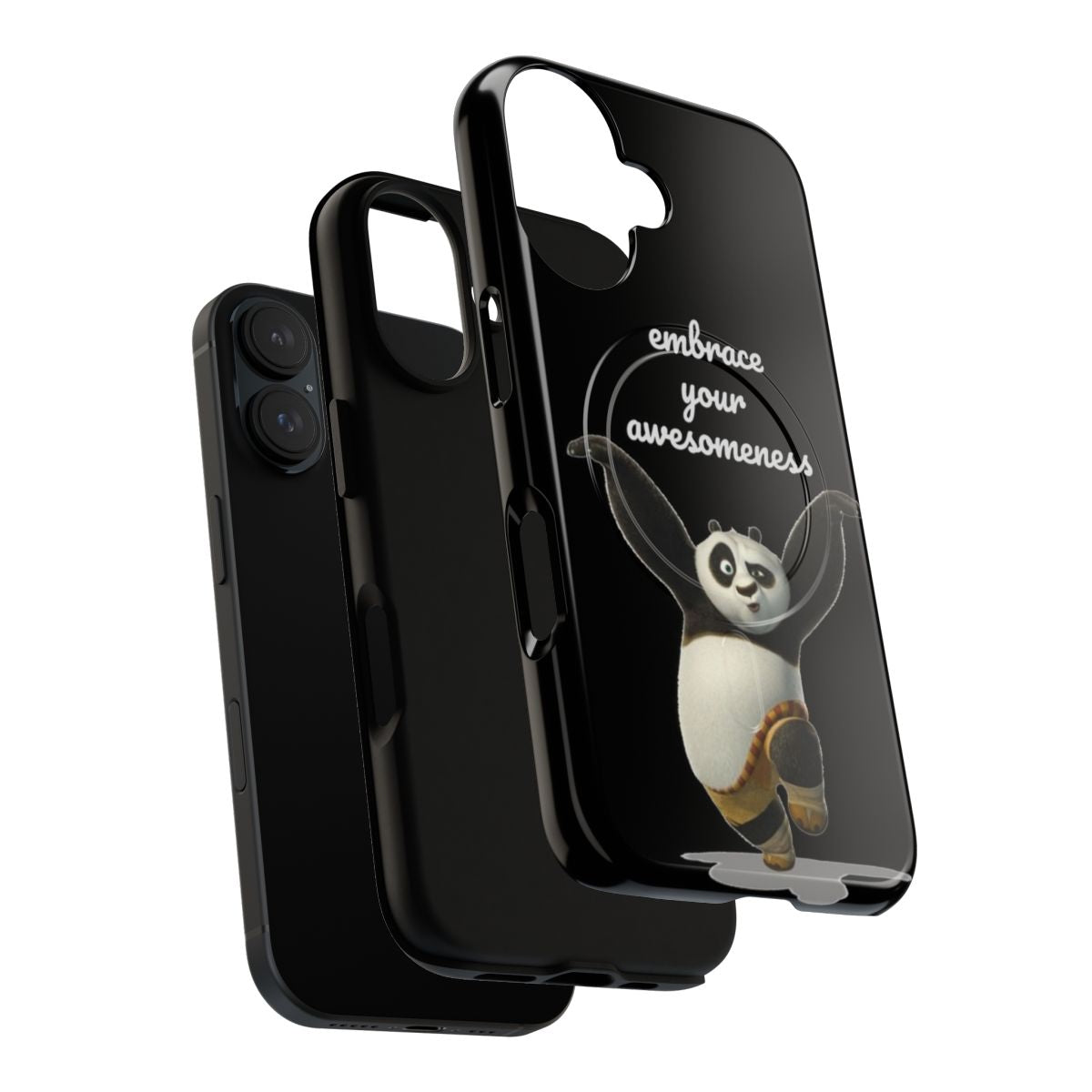 Panda-themed magnetic tough phone case with inspirational design - Layers