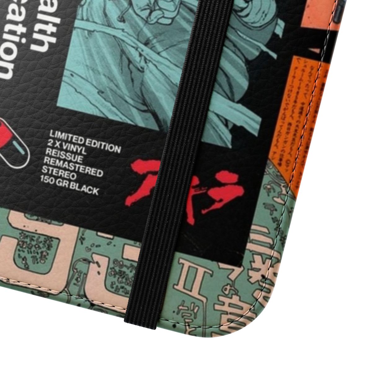 Anime flip phone case with Akira manga-inspired design - Close Up