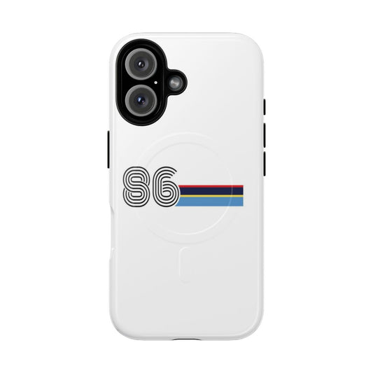 Vibrant Peugeot 205 GTI sketch-style phone case design