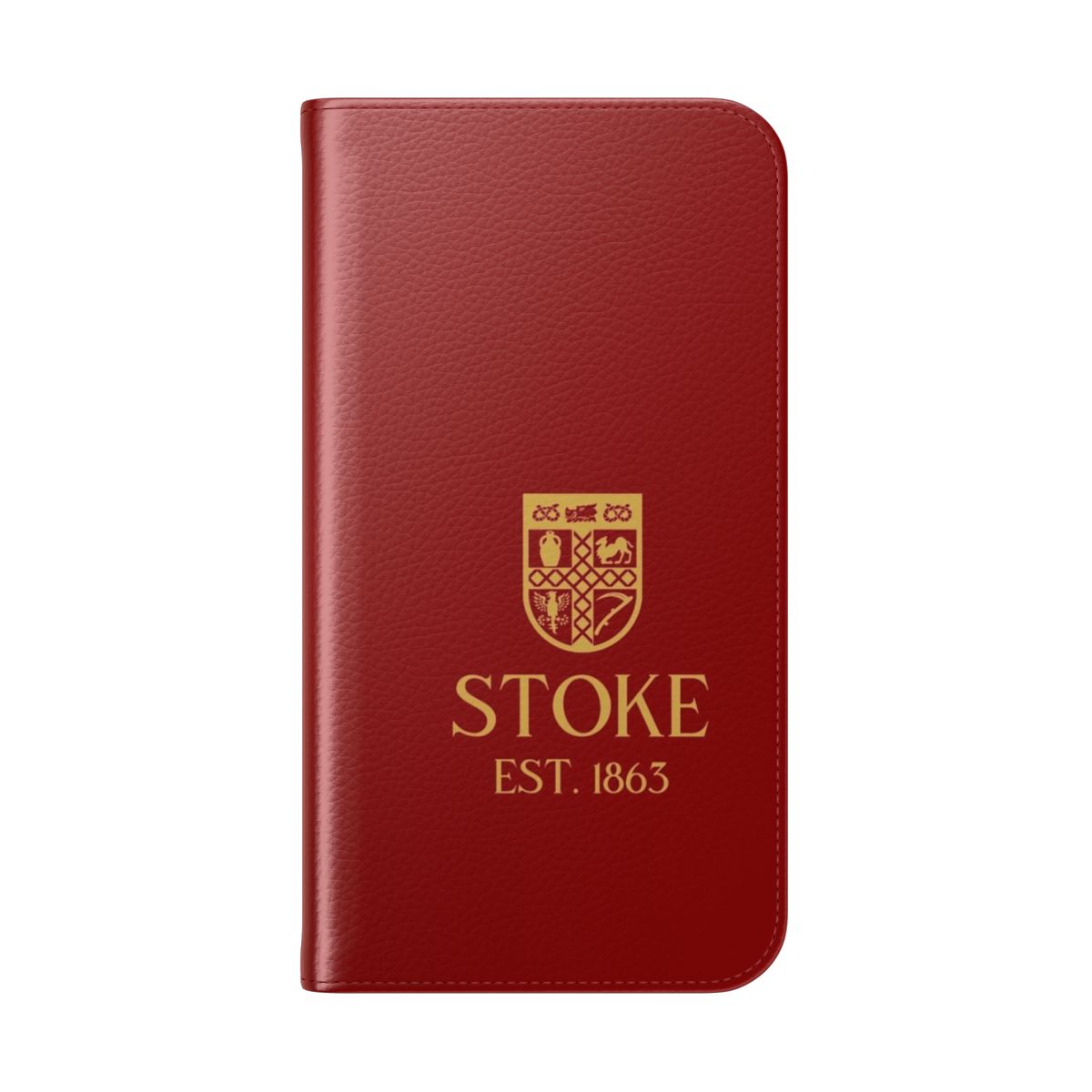 Gold Stoke City Flip Cover Phone Case - Folded Back