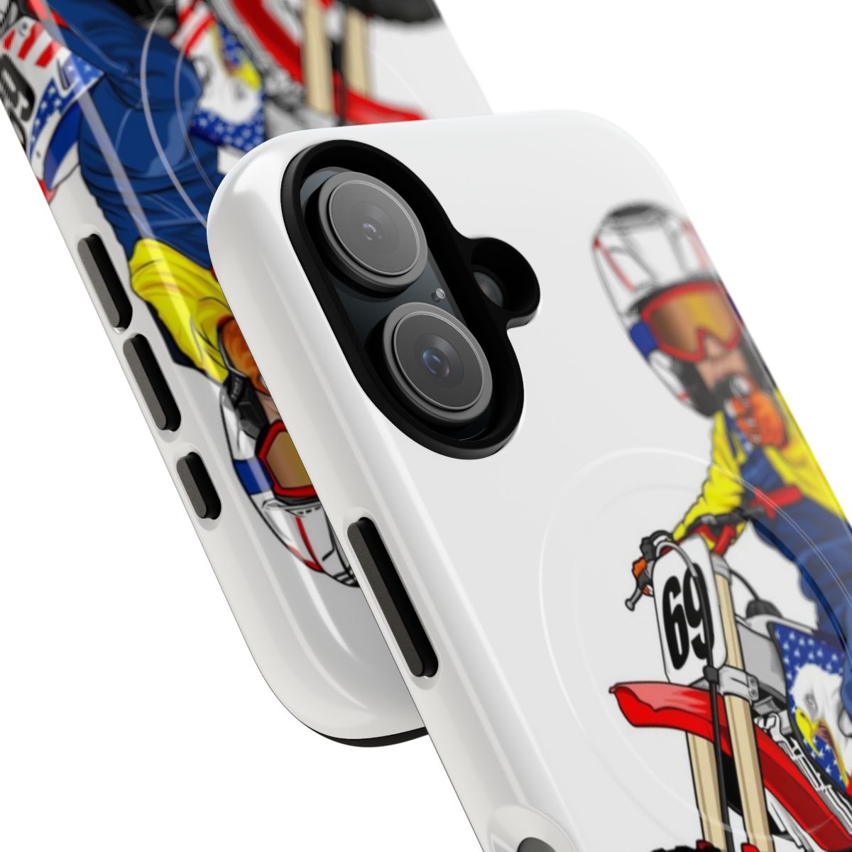 Tough phone case with motocross and supercross graphics - Detail