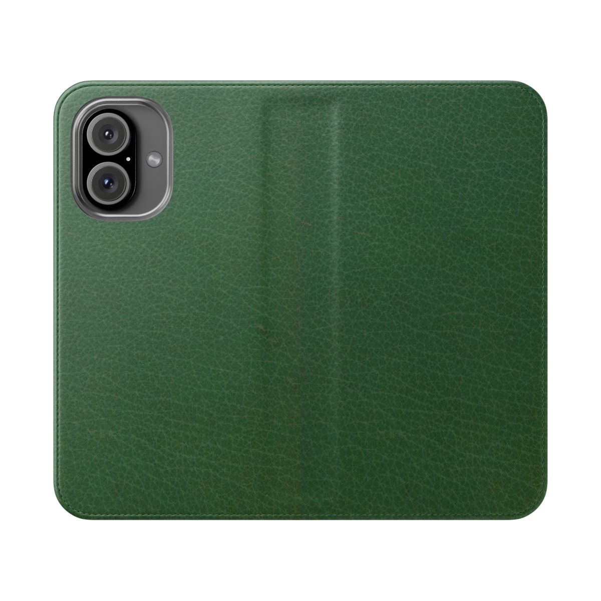 Emerald green leather phone case with premium texture and design