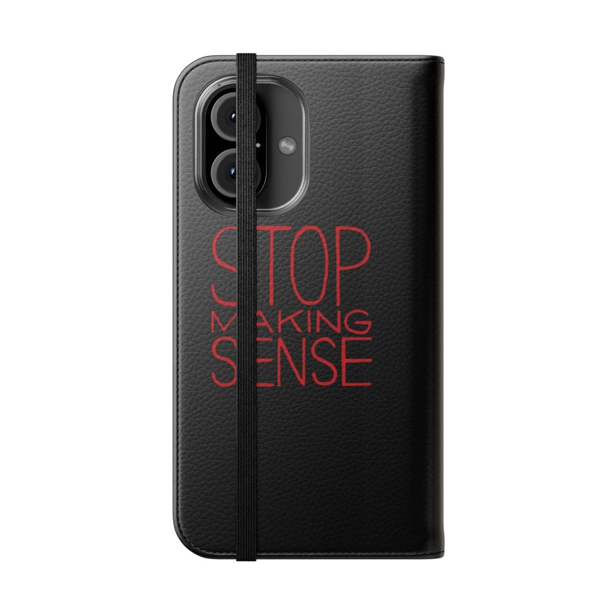 Talking Heads "Stop Making Sense" themed retro music flip phone case - Folded Front