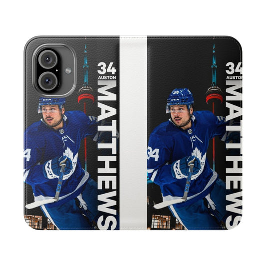 Auston Matthews #34 hockey player phone case