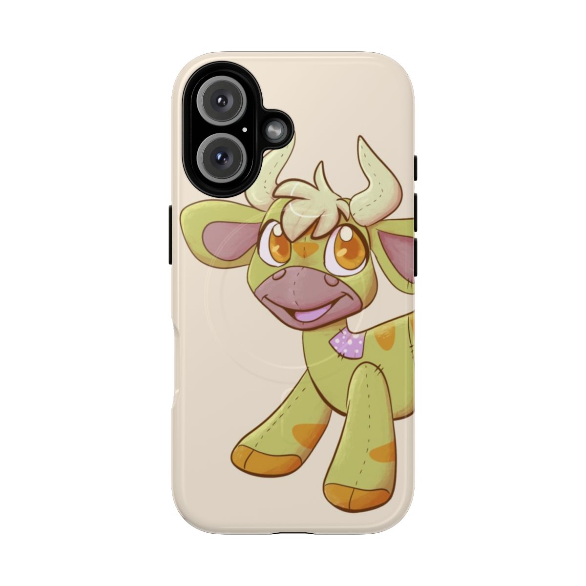 Neopets-inspired magnetic tough phone case featuring a cute and nostalgic Kau plushie design.