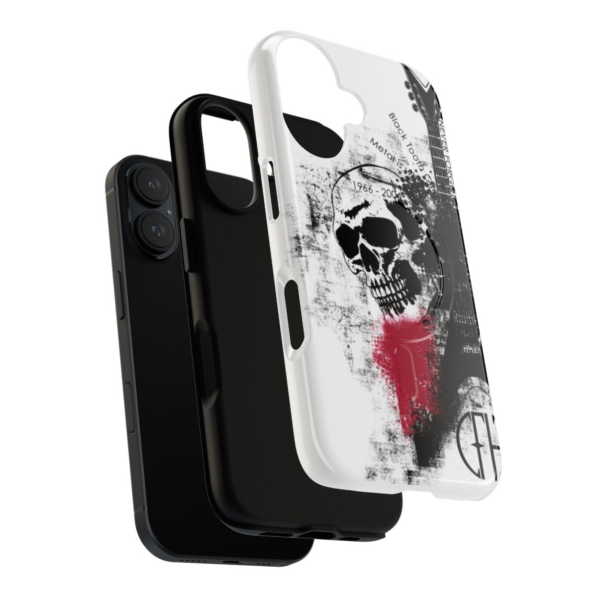 Heavy metal magnetic tough phone case featuring a tribute design to legendary guitarist Dimebag Darrell - Layers