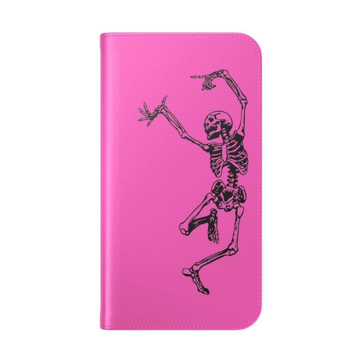 Neon death-themed phone case with occult and mystical designs - Folded Back