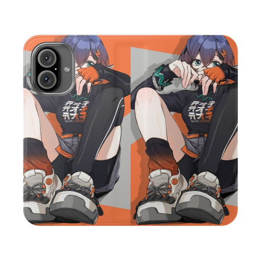 Customizable flip cover phone case featuring the Zenless Zone Zero anime