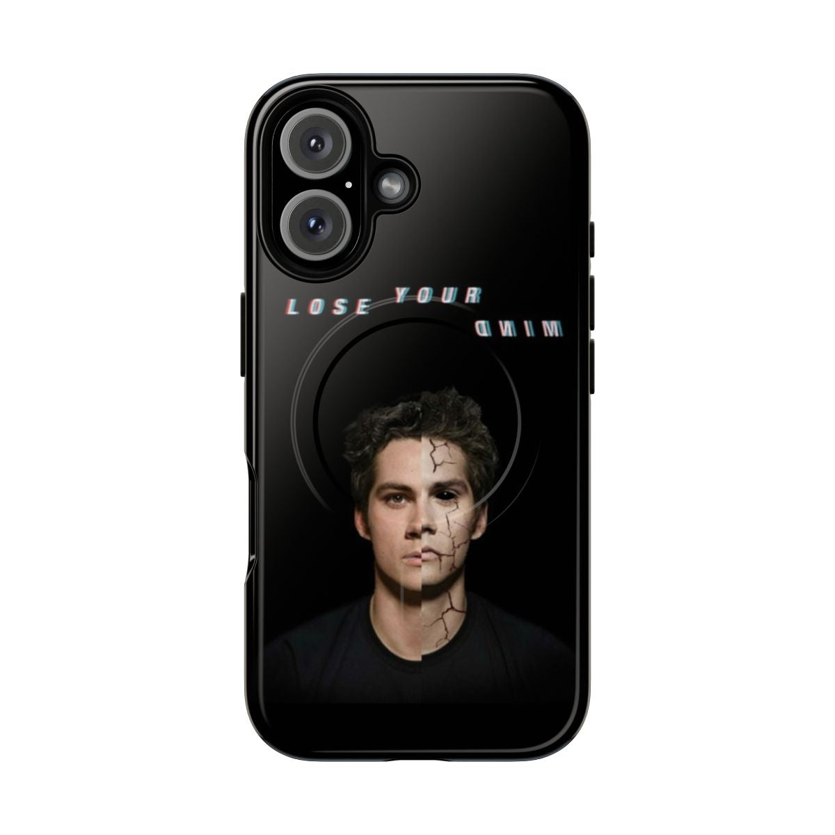 Magnetic tough phone case with a Stiles-inspired design from the TV series Teen Wolf.