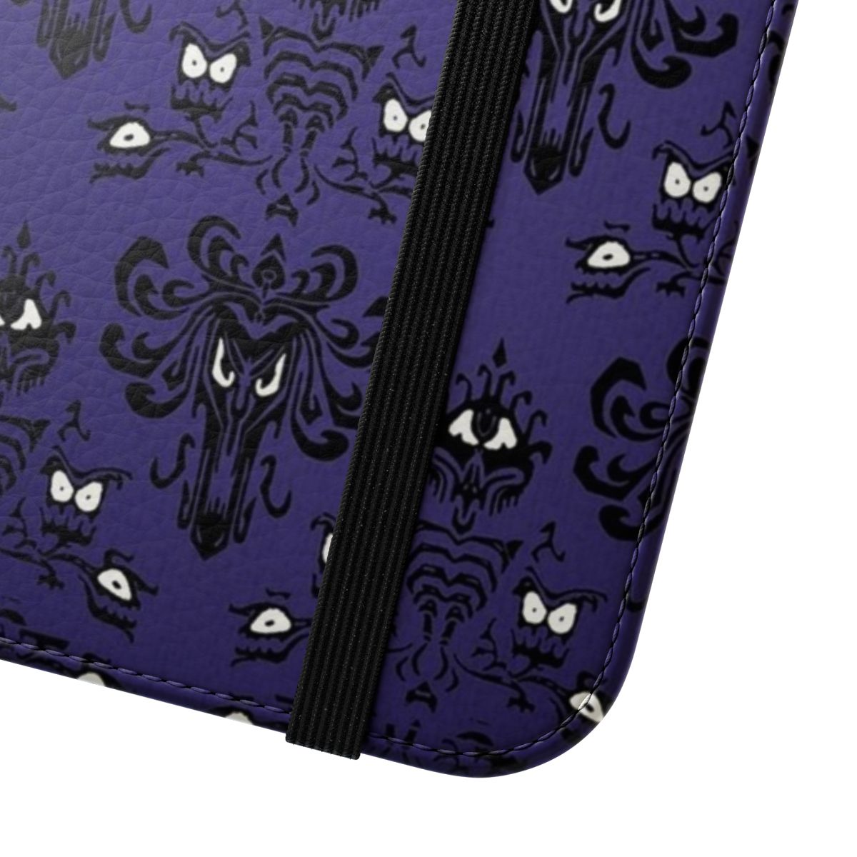 Haunted Halls Gothic Phone Case - Spooky Cellphone Cover with Haunted Mansion Inspired Design - Close Up