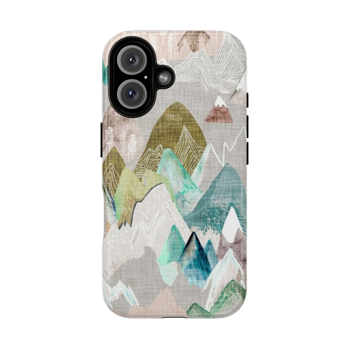 Misty mountain landscape phone case with magnetic closure