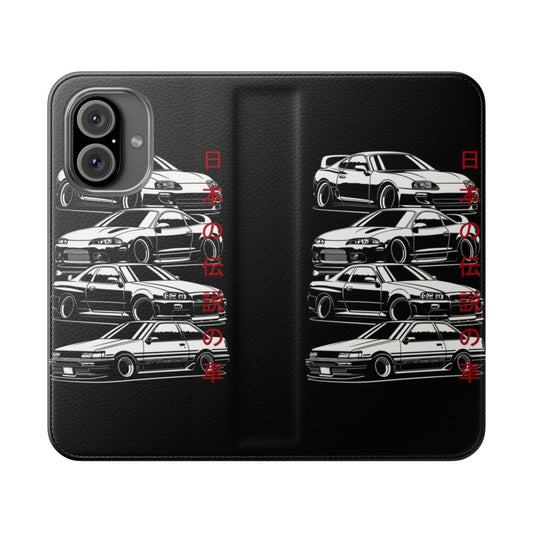 JDM-inspired phone case with a flip cover design