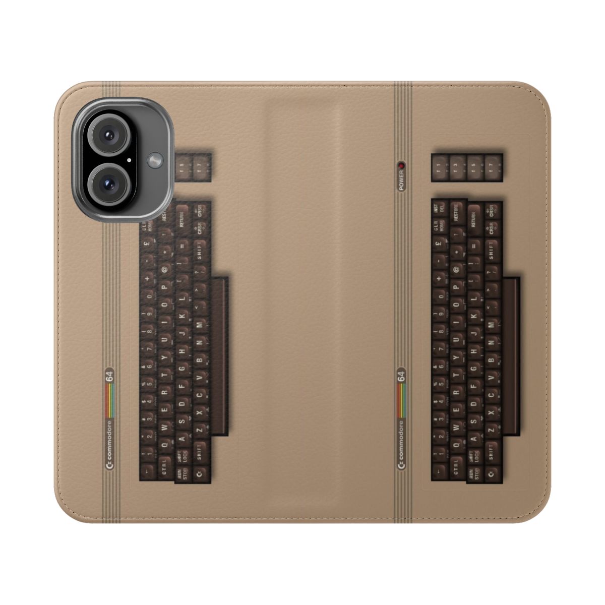 Vintage Commodore 64 inspired flip cover phone case