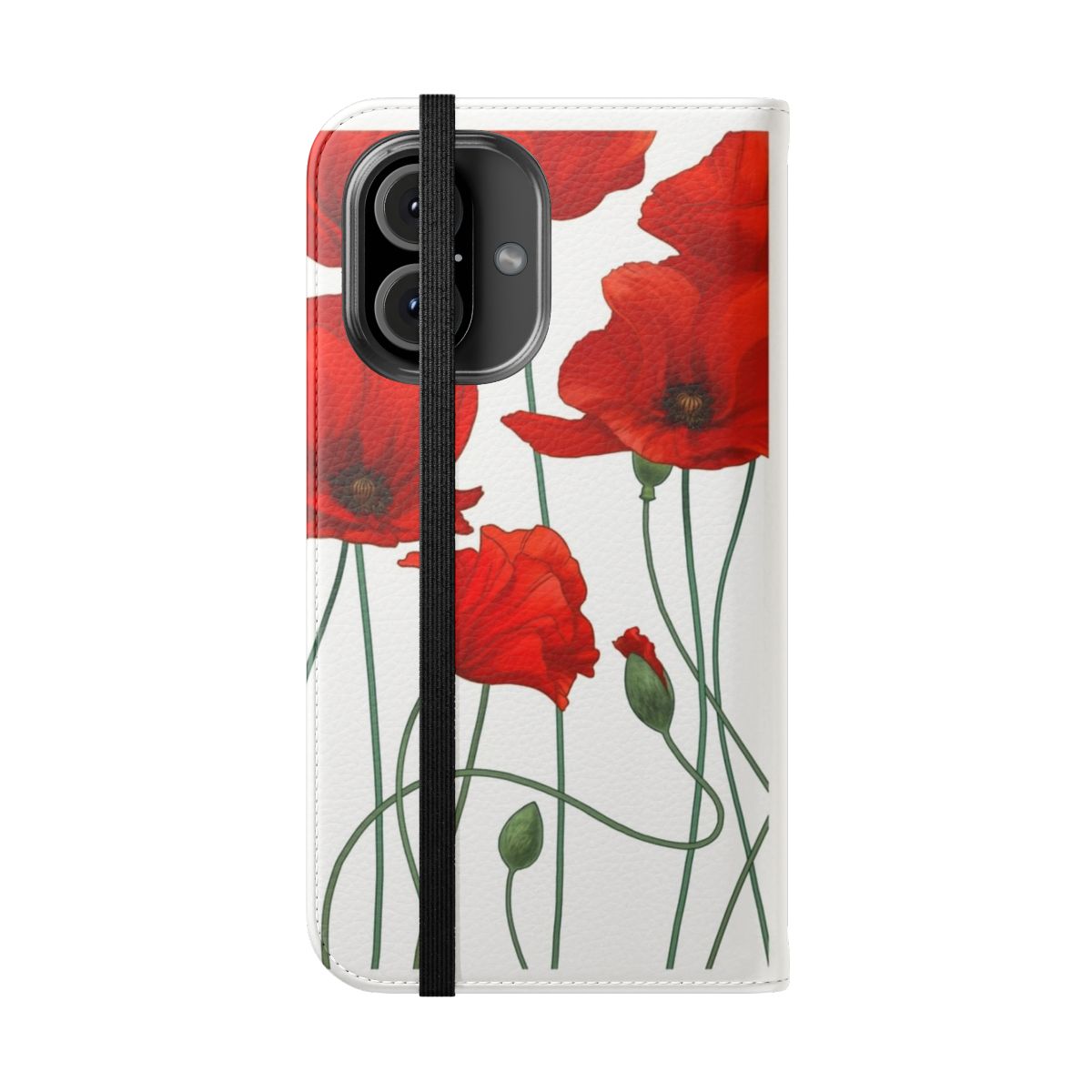 Poppy Stems Phone Case Cover - Folded Front