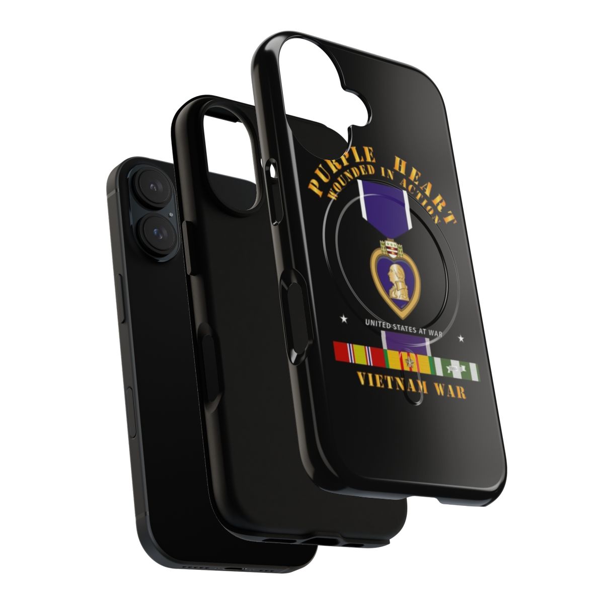 Purple Heart Magnetic Tough Phone Case featuring Vietnam Veteran Insignia - Layers