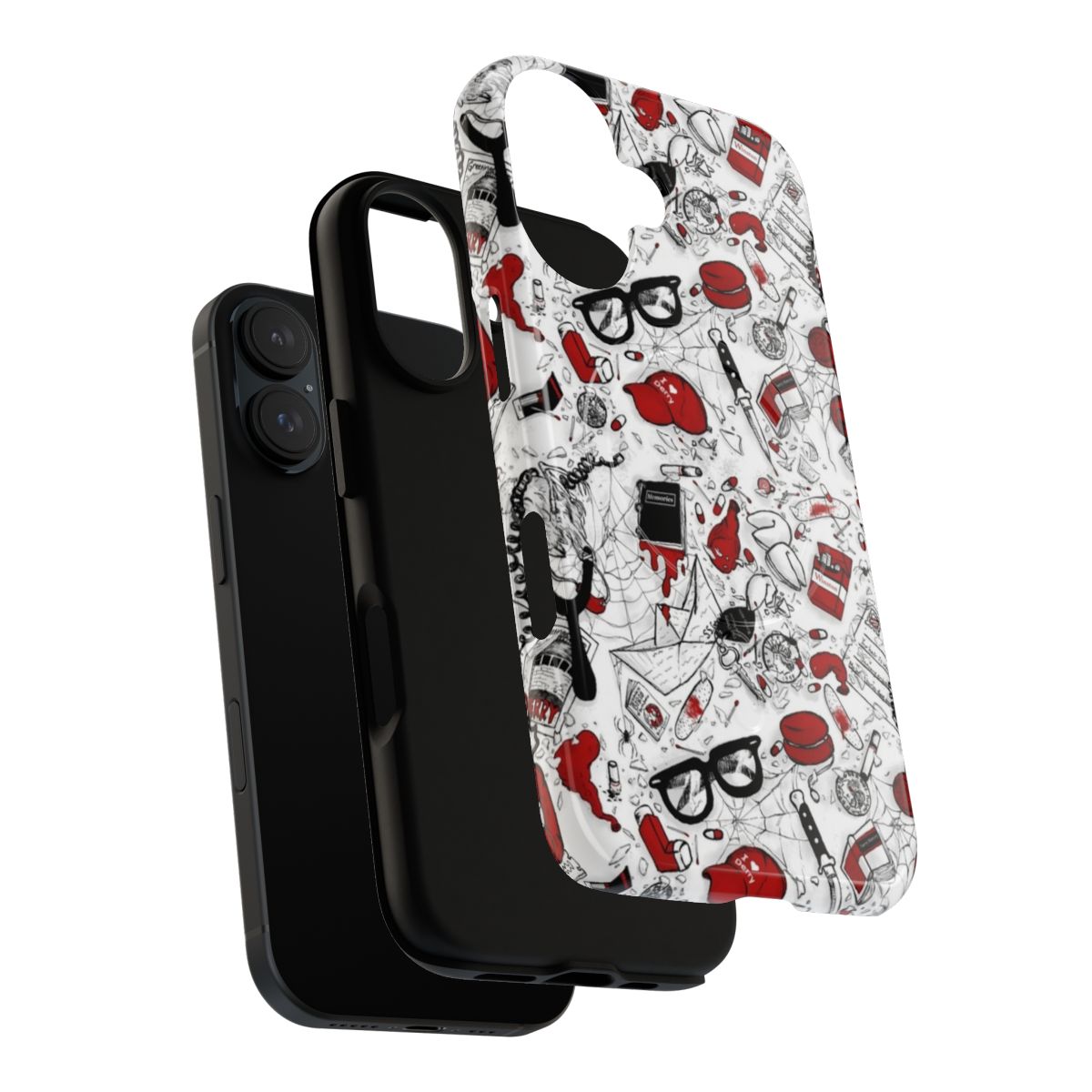 Repeating pattern magnetic tough phone case featuring characters from IT Chapter Two by Stephen King - Layers