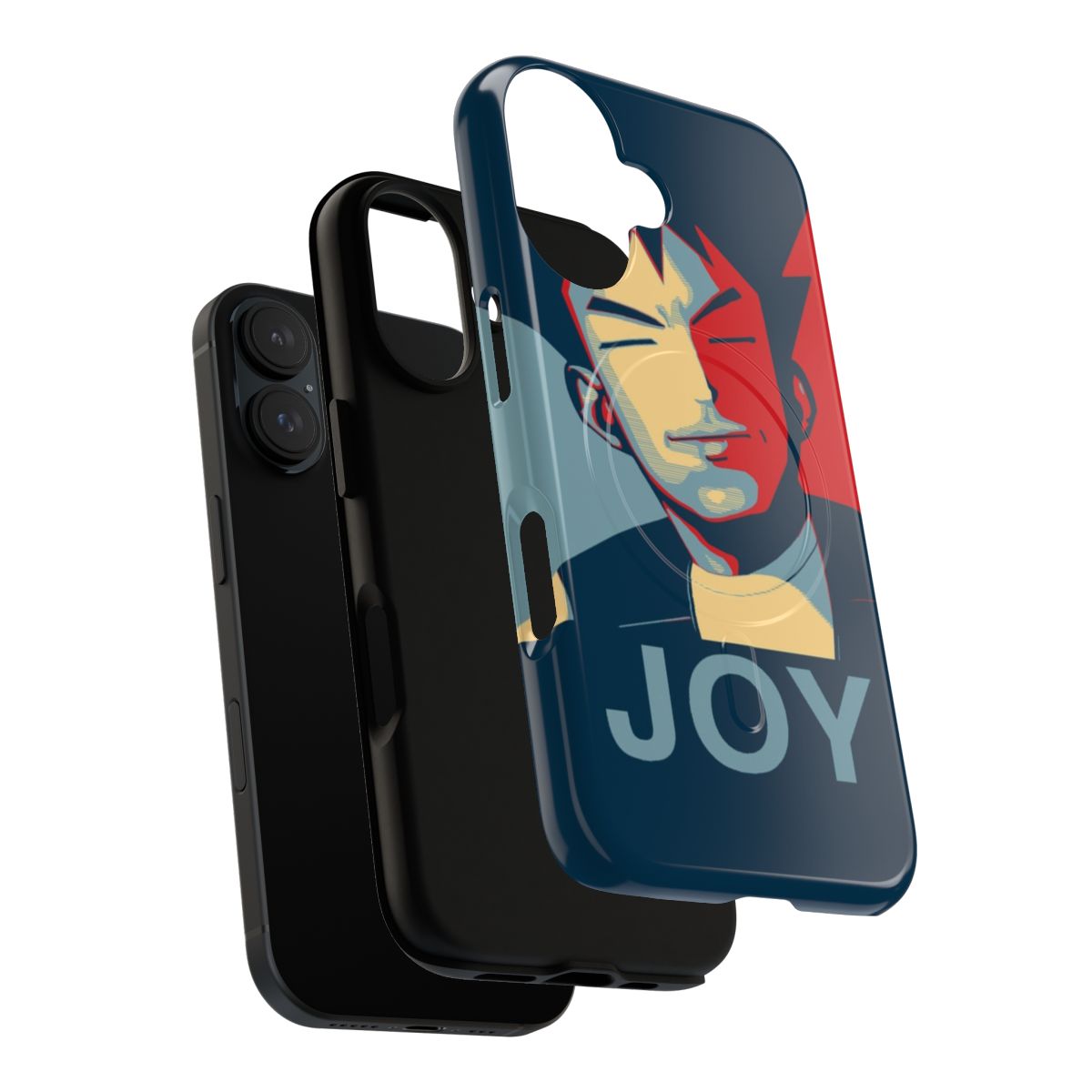 Pokémon-inspired magnetic tough phone case with Obama and Brock design - Layers