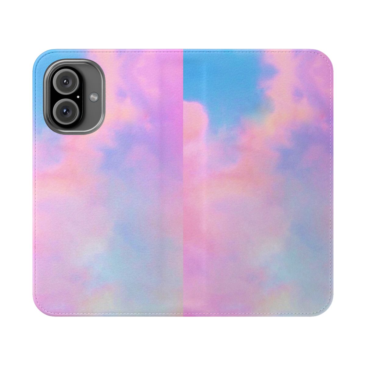 Flip phone case with a Taylor Swift-inspired "Lover clouds" design