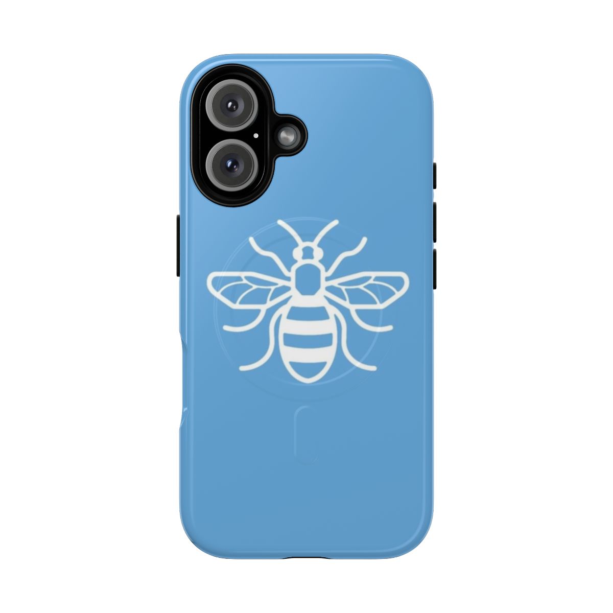 Manchester City inspired magnetic phone case with bee design