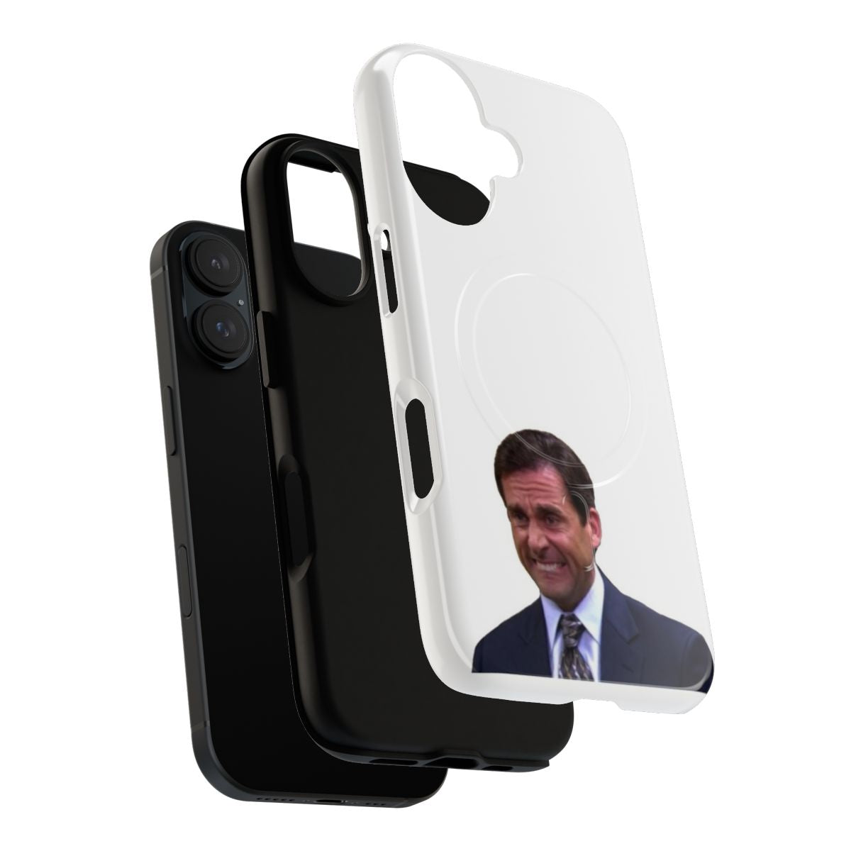 Magnetic tough phone case featuring a Michael Scott quote from The Office - Layers