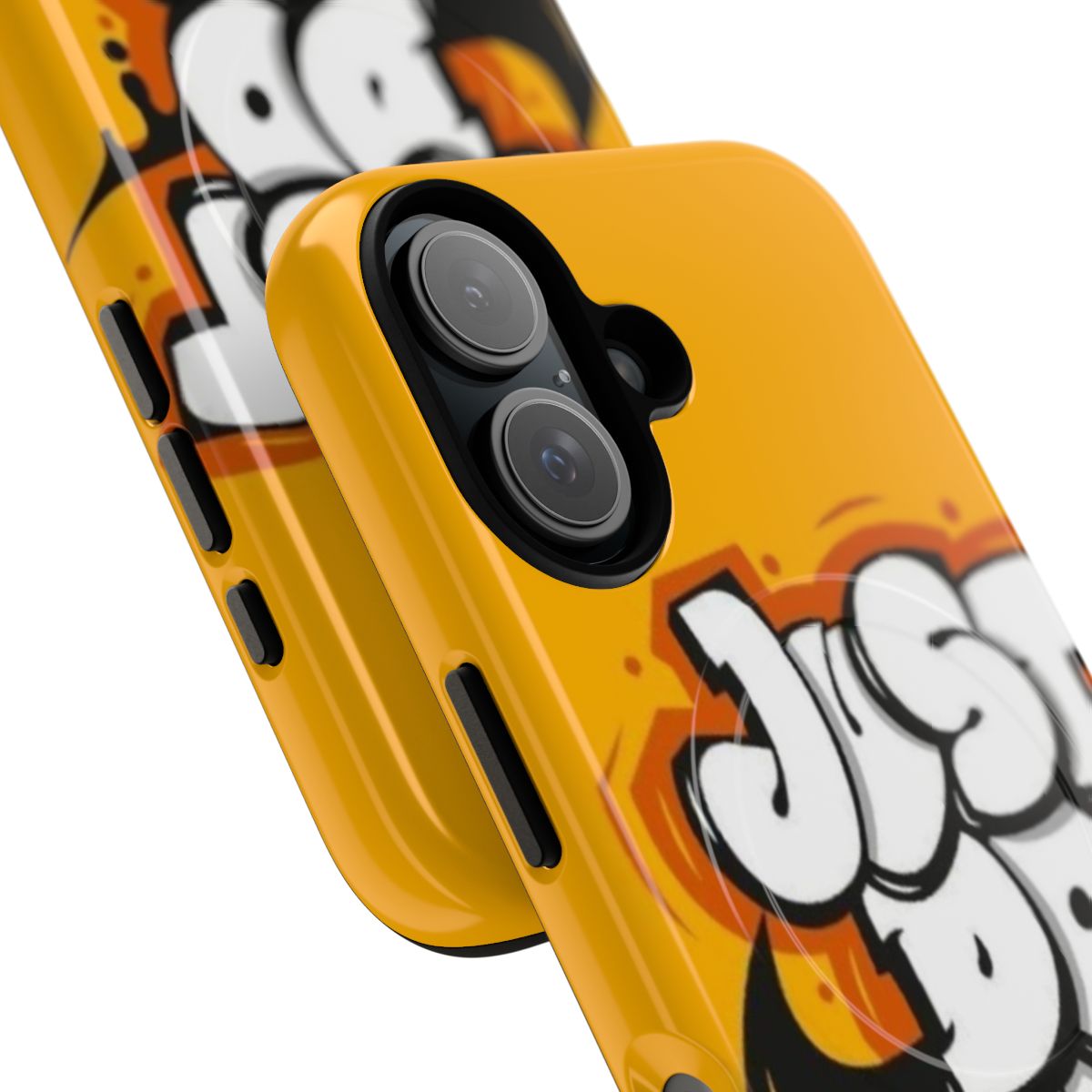 Colorful graffiti-style magnetic tough phone case - Detail