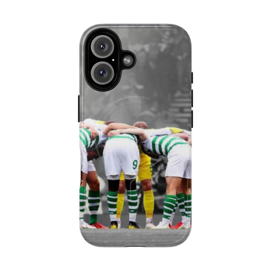 Celtic FC themed magnetic tough phone case with a huddle design