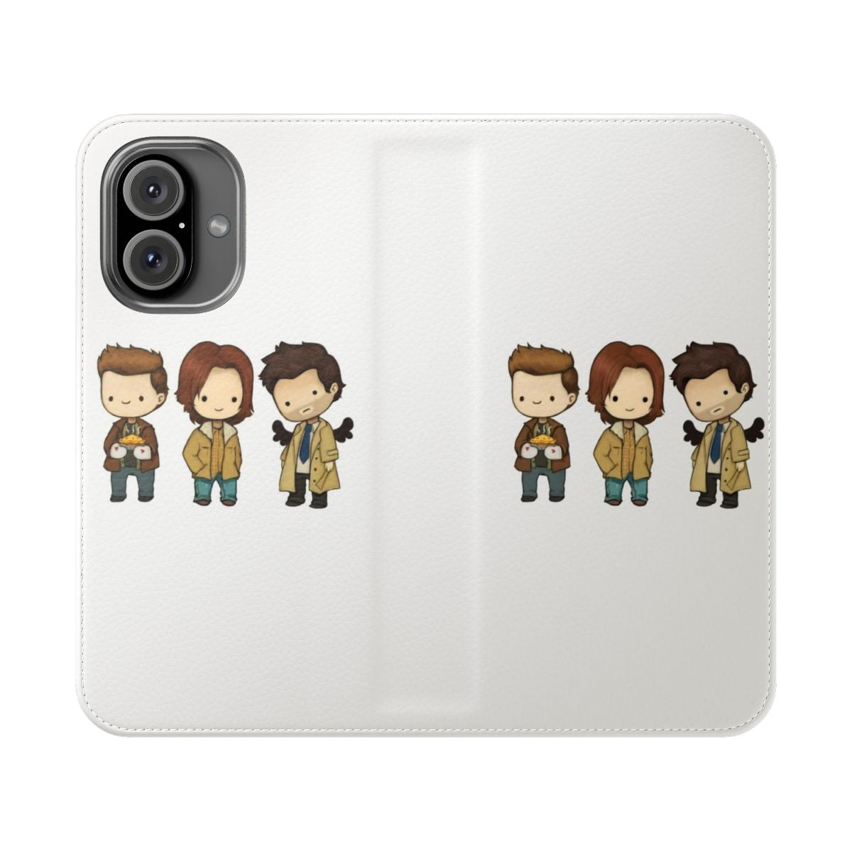 Supernatural Destiel fan art phone case with image of Dean and Sam Winchester