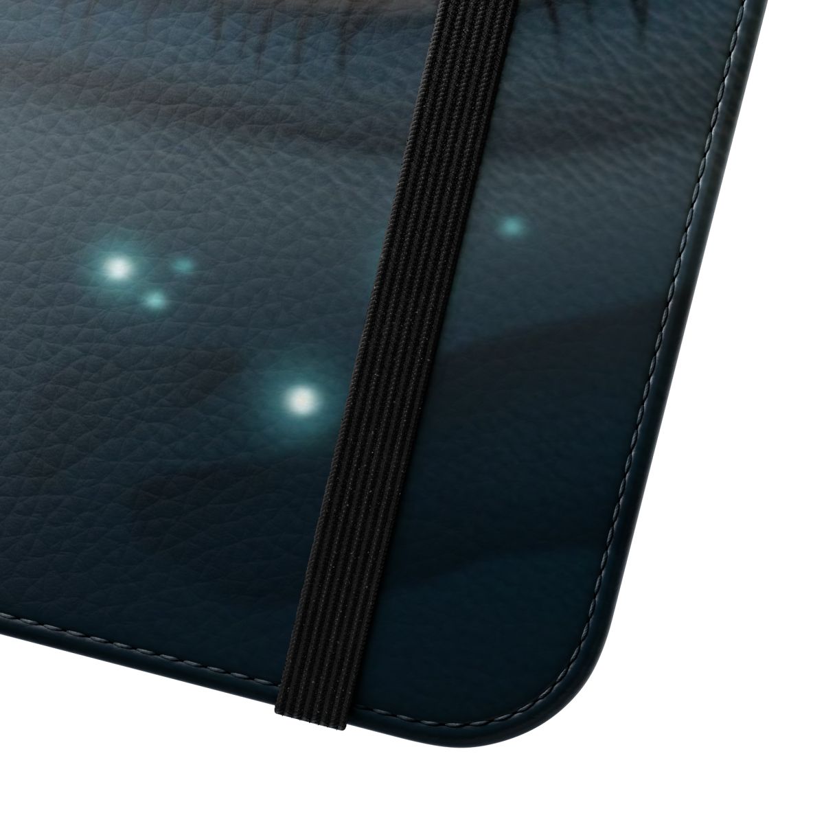 Navi-inspired flip cover phone case with intricate eye design - Close Up