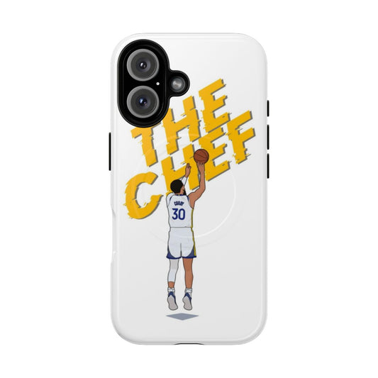 Magnetic Tough Phone Case with basketball, chef, and Golden State Warriors-inspired design