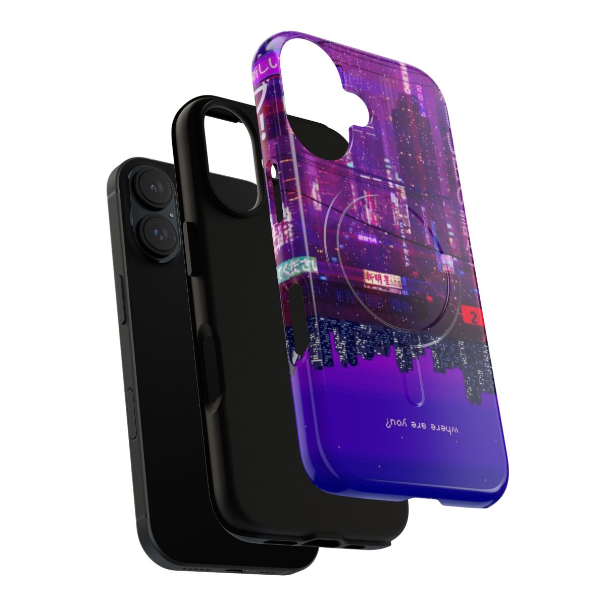 2814 inspired magnetic tough phone case - Layers