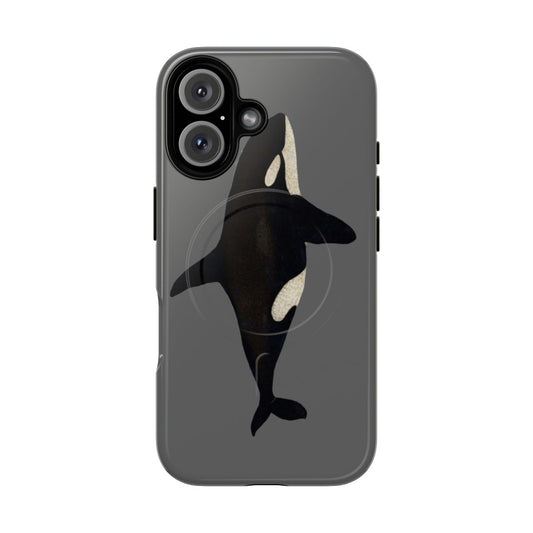 Killer whale phone case with a beautiful watercolor design