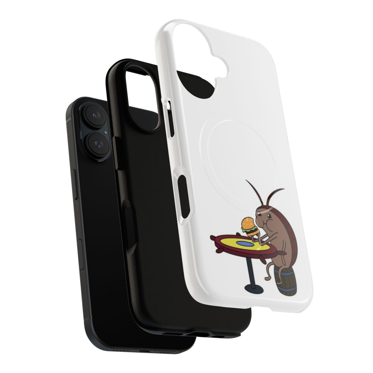 Spongebob inspired magnetic tough phone case with funny cartoon meme design - Layers