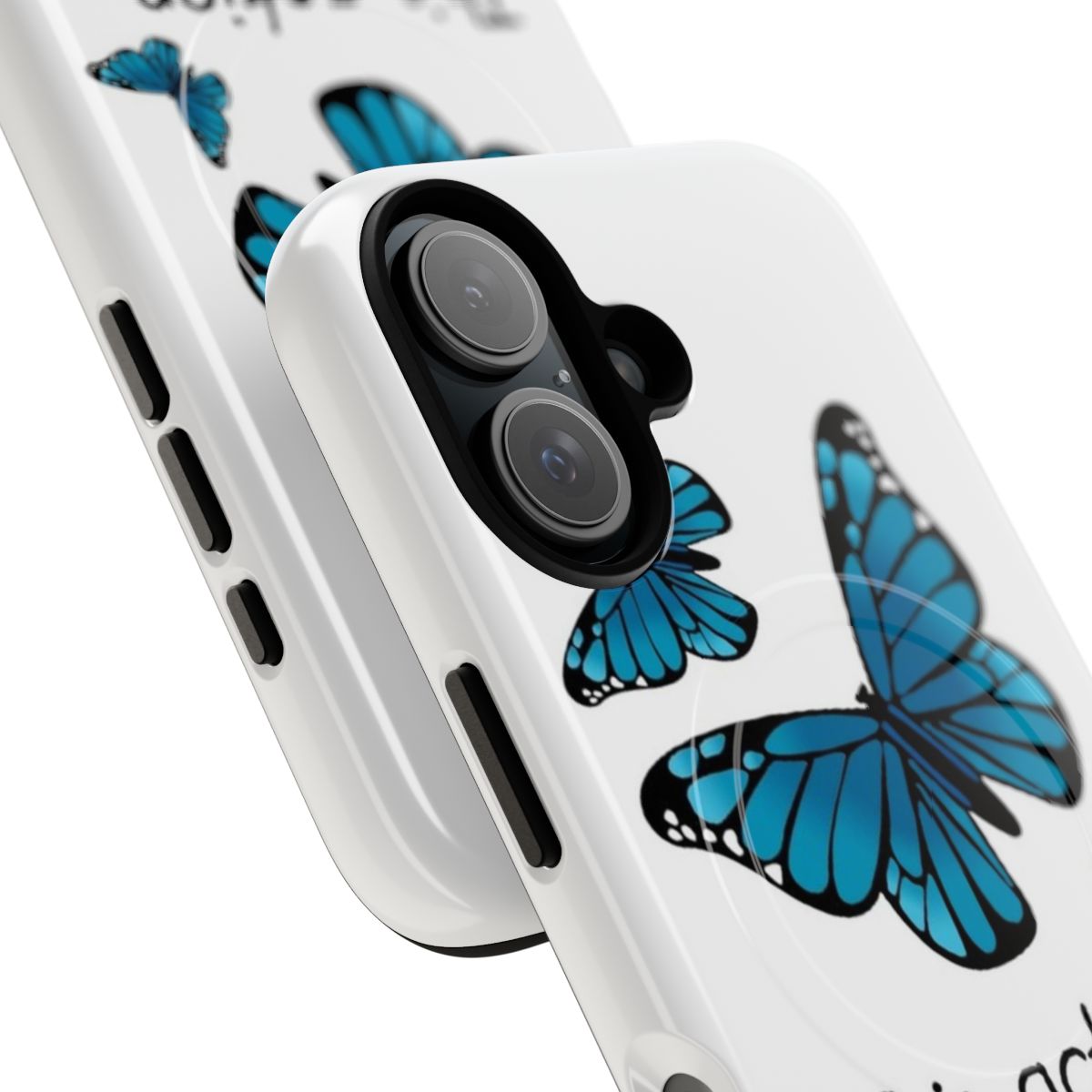 Magnetic tough phone case featuring the butterfly effect from the game Life Is Strange. - Detail