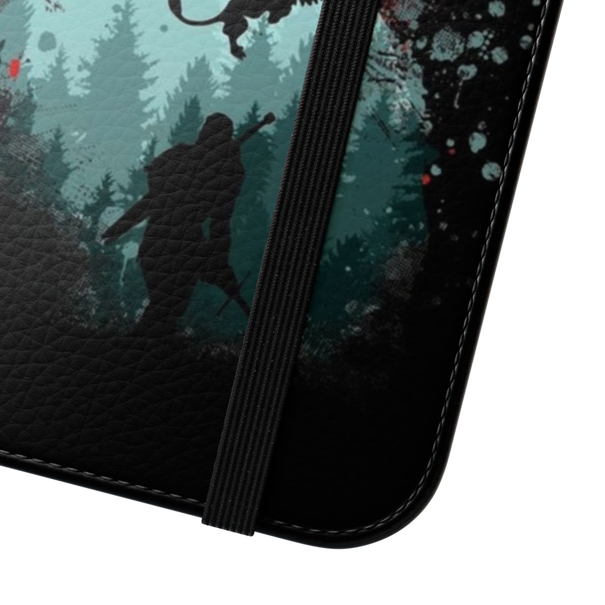 Magical fantasy-themed phone case with Witcher-inspired design - Close Up