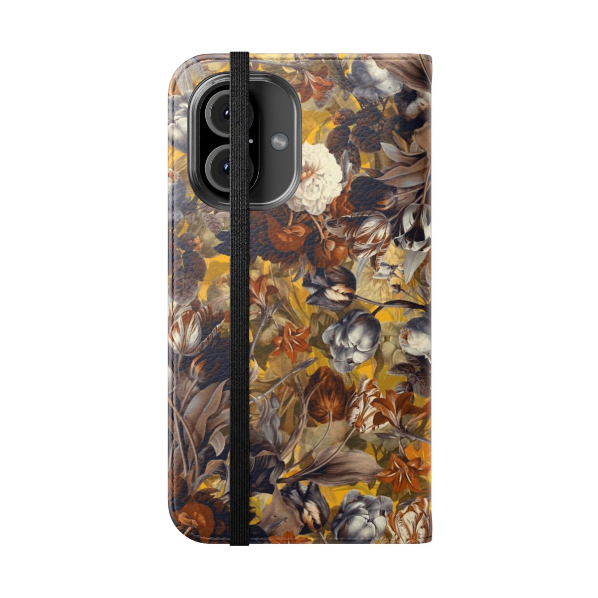 Botanical tropical leaf pattern phone case - Folded Front