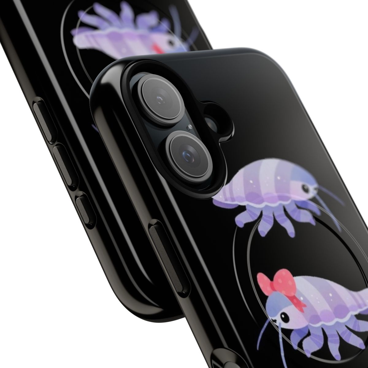 Ribbon-inspired giant isopod phone case with a magnetic, tough design - Detail