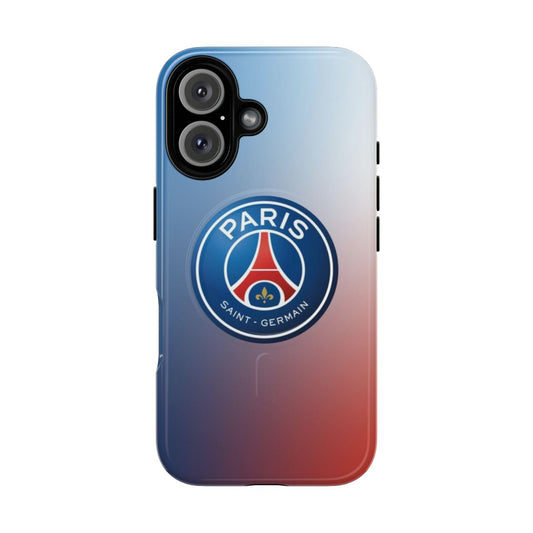 Magnetic tough phone case with Paris Saint-Germain team logo and players