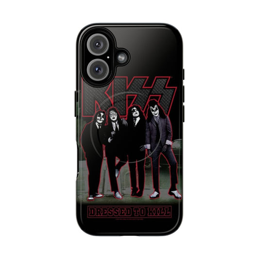 Magnetic tough phone case featuring KISS band fan art design