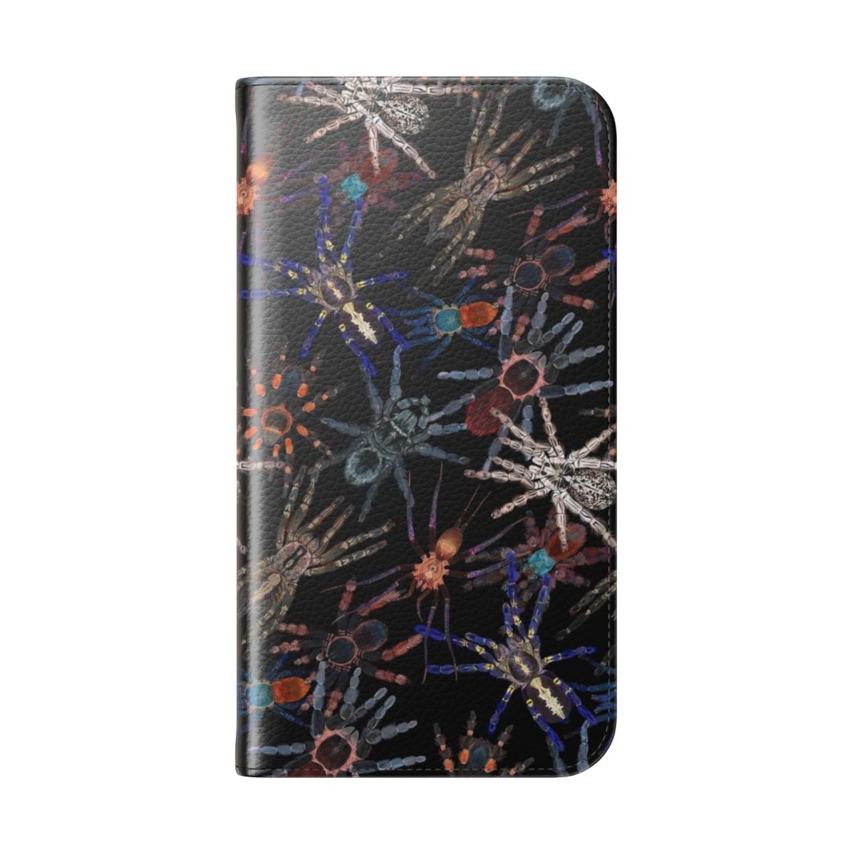 Arachnid pattern phone case cover with a spiderweb-inspired design - Folded Back