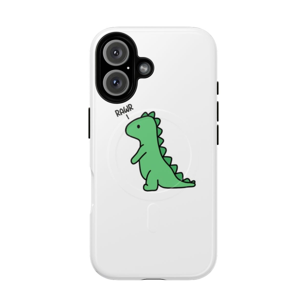 Artsy dinosaur magnetic tough phone case for teens