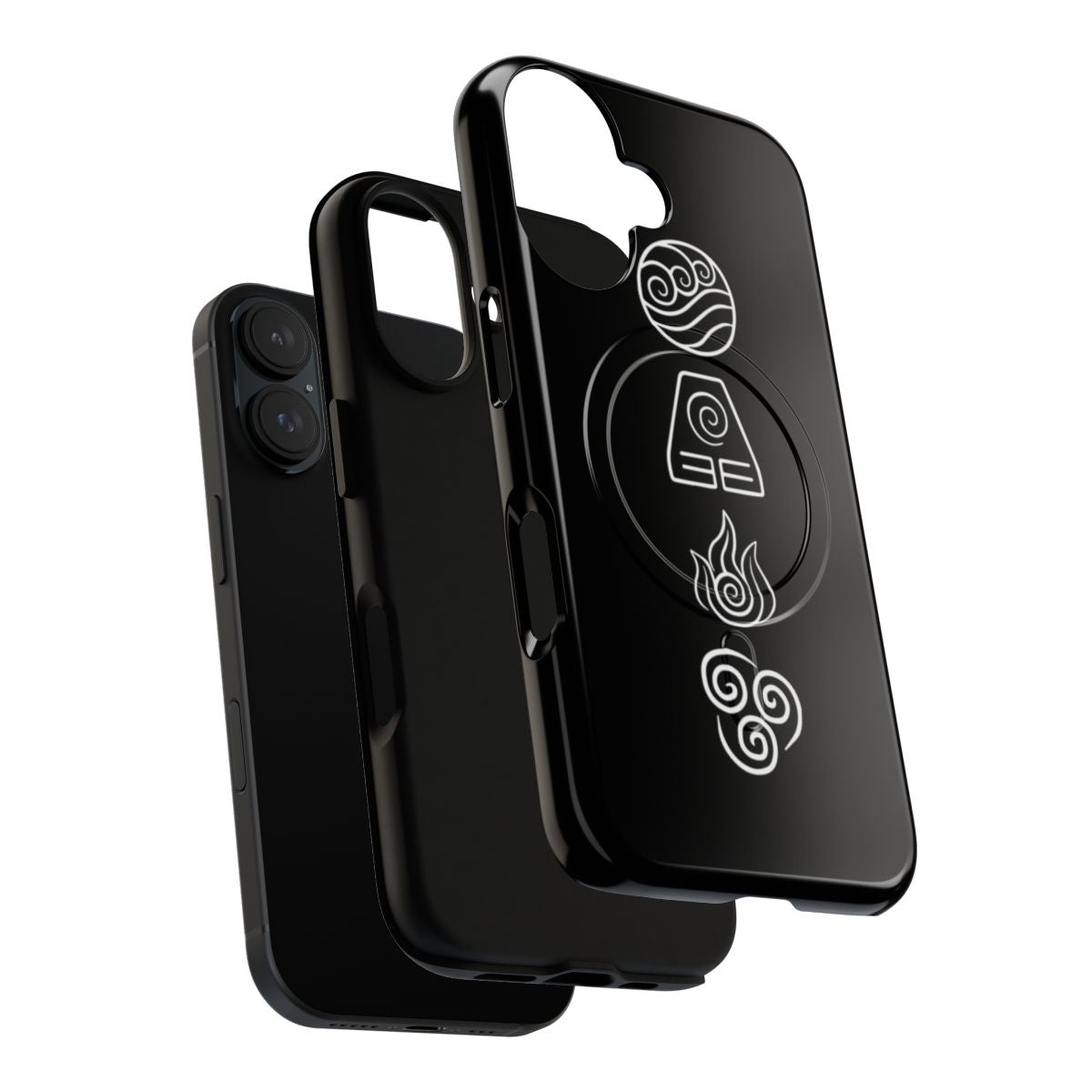 Stylized phone case featuring the four elements from Avatar: The Last Airbender and The Legend of Korra - Layers