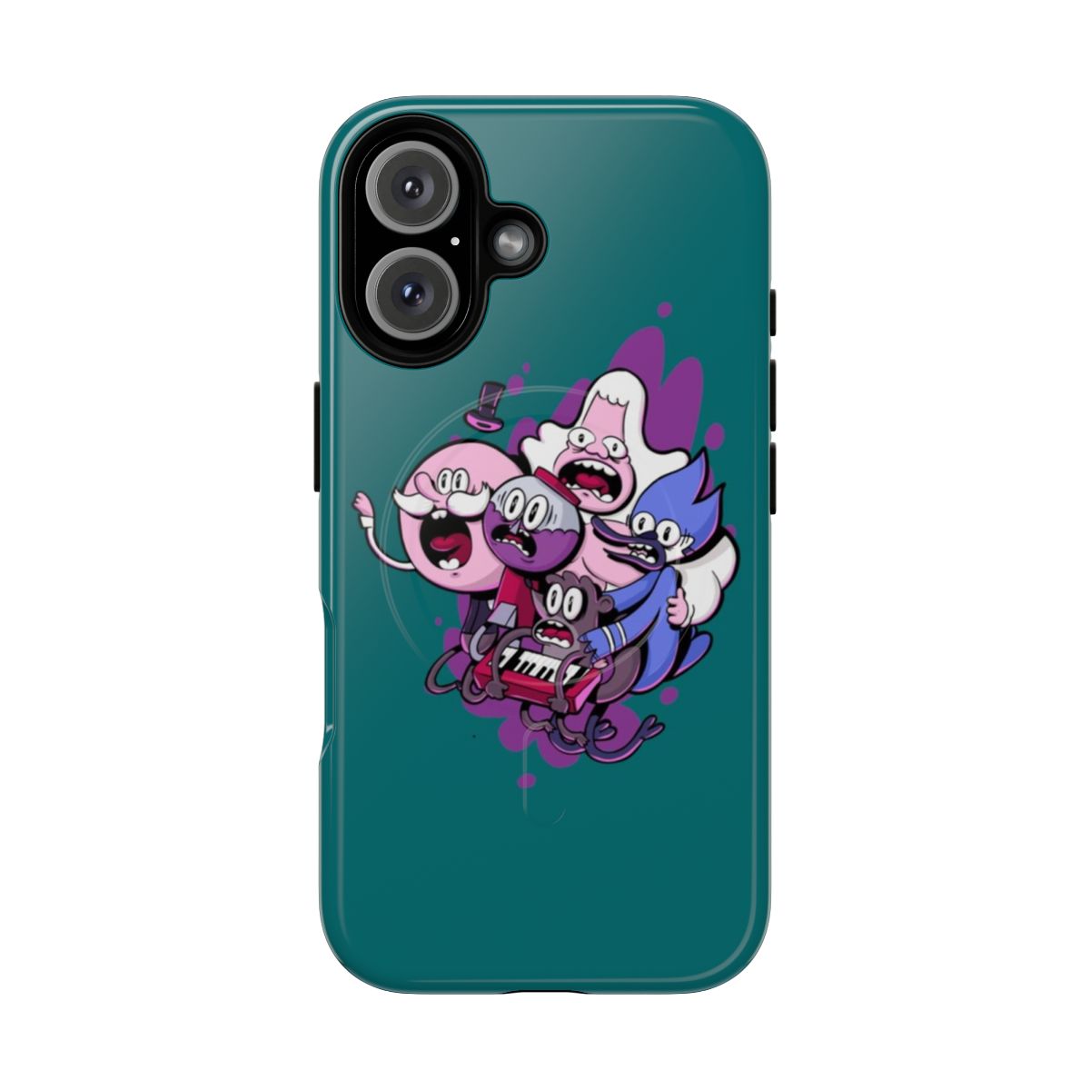 Durable magnetic phone case featuring characters from the popular cartoon series Regular Show