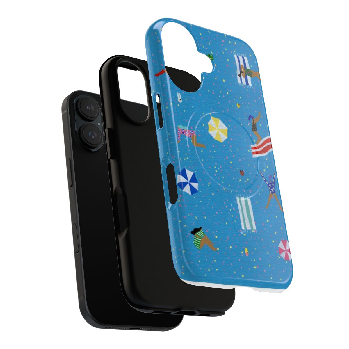 Colorful and whimsical magnetic phone cases perfect for summer vacations and beach days - Layers