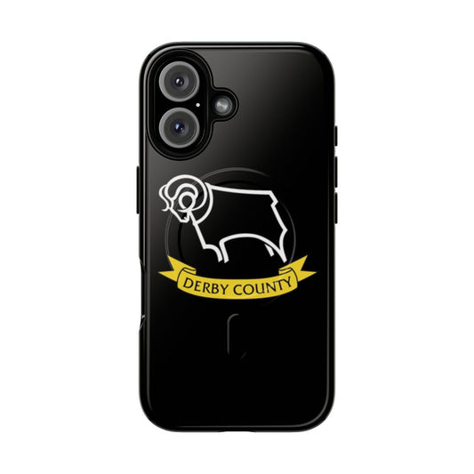 Derby County FC-inspired phone case with magnetic tough design