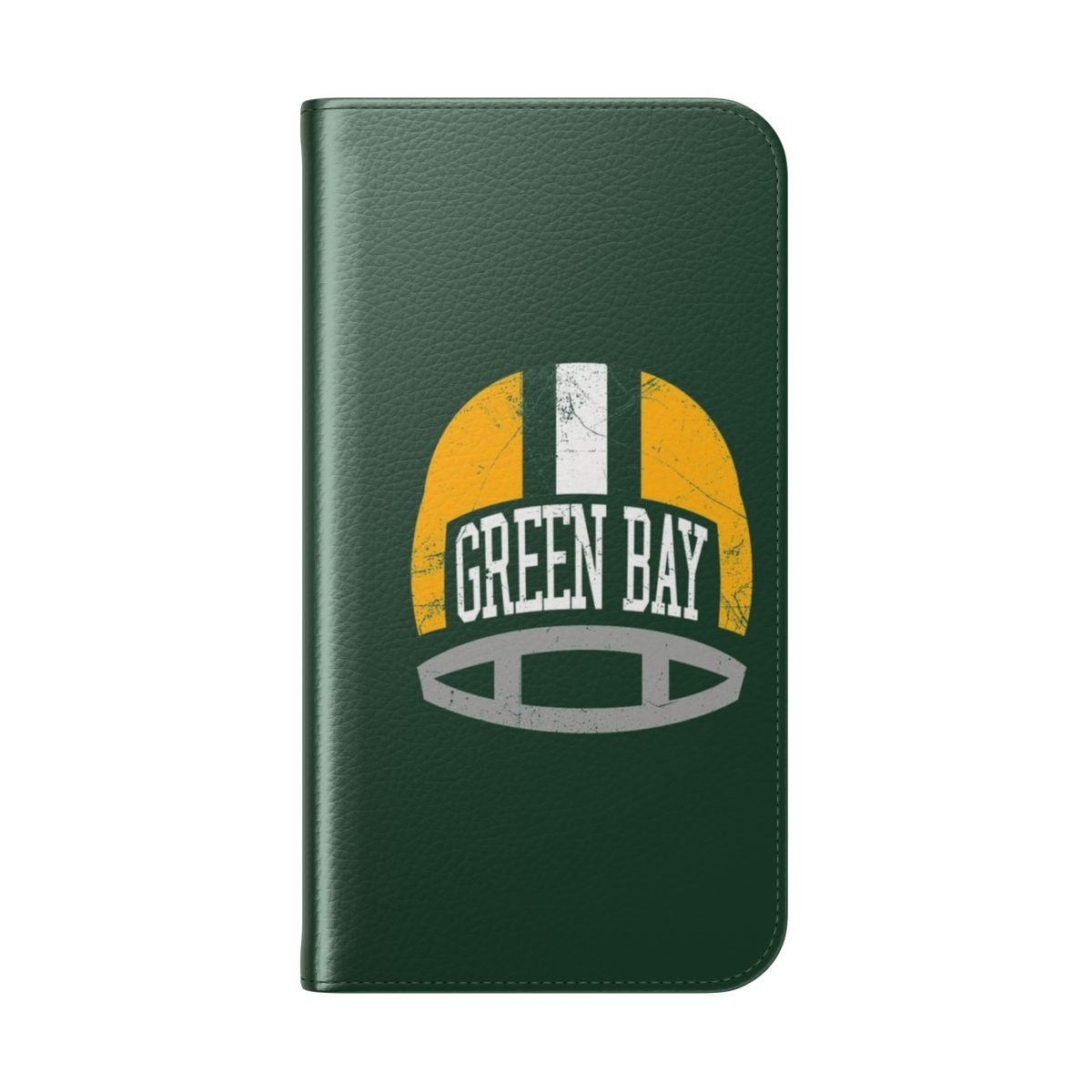 Retro green bay packers helmet inspired phone case - Folded Back